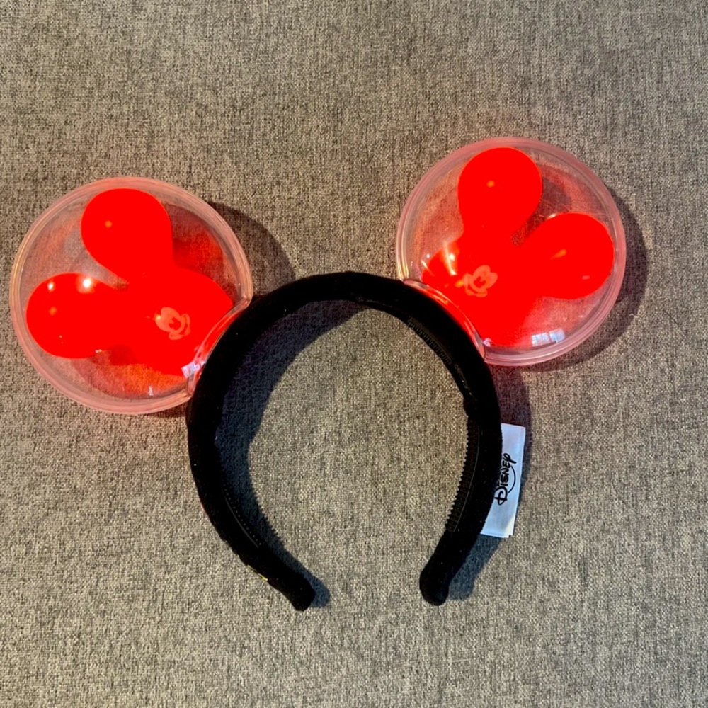Disney Parks Mickey Mouse Red Balloon Light-Up Minnie Ear Headband